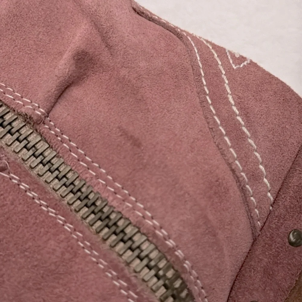 Sundance | Etta Cowboy Western Side Zip Suede Short Boots Pink (EU 36/US 6.5) - Picture 12 of 16